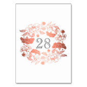 バラ金ゴールドフローラリース牡丹庭園の結婚式 テーブルナンバー (裏面)