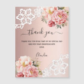 バラ金ゴールドフローラレースサンキューカード磁石 (正面)