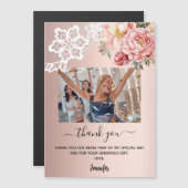 バラ金ゴールドフローラレース写真感謝していユーマグネット (正面/裏面)