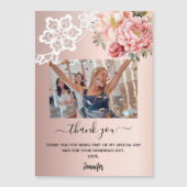 バラ金ゴールドフローラレース写真感謝していユーマグネット (正面)