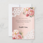 バラ金ゴールドフローラレ結婚ースサンキューカード サンキューカード (裏面)