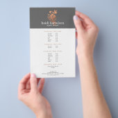 バラ金ゴールドフローラロゴのグレーサロン価格表 チラシ (ハンドル)