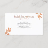 バラ金ゴールドフローラロゴのホワイトサロンロイヤリティカード ロイヤリティカード (裏面)