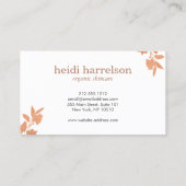 バラ金ゴールドフローラロゴの濃い灰色 名刺 (裏面)