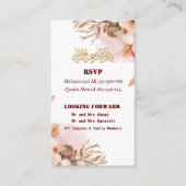 バラ金ゴールドフローラワリマイスラム結婚ズ エンクロージャーカード (正面)