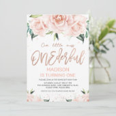 バラ金ゴールドフローラワンダーフル誕生日招待状 招待状 (スタンド正面)