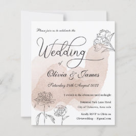 バラ金ゴールドフローラ予算結婚式招待状