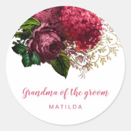 バラ金ゴールドフローラ新郎の祖母 ラウンドシール