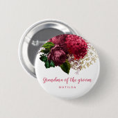 バラ金ゴールドフローラ新郎の祖母 缶バッジ (正面&裏面)