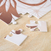 バラ金ゴールドフローラ曼荼羅 ジグソーパズル (側面)