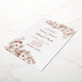 バラ金ゴールドフローラ箔結婚式招待状 箔招待状 (回転した状態)