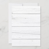 バラ金ゴールドフローラ素朴な白木ブライダルシャワー 招待状 (裏面)