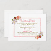 バラ金ゴールドフローラ結婚ブーケ詳細カード エンクロージャーカード (正面/裏面)