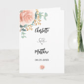 バラ金ゴールドフローラ結婚写真サンキューカード カード (正面)