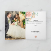 バラ金ゴールドフローラ結婚写真サンキューカード カード (内部)