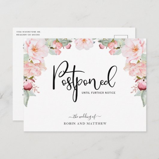 バラ金ゴールドフローラ結婚延期の発表 ポストカード (正面/裏面)