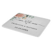 バラ金ゴールドフローラ緑ミセス・ハート結婚ズ カッティングボード (角)