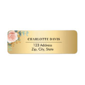 バラ金ゴールドフローラ緑化差出人住所 ラベル (正面)