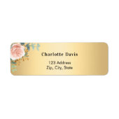 バラ金ゴールドフローラ緑化差出人住所 ラベル (正面)