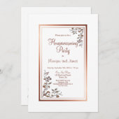 バラ金ゴールドフローラ縁ど引っ越し祝いパーティーパーティー 案内状 (正面/裏面)