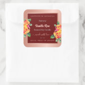 バラ金ゴールドフローラ製品の包装ラベルブルゴーニュ スクエアシール (バッグ)