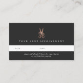 バラ金ゴールドフローラ鋏 |ヘアサロン 予約カード (正面)