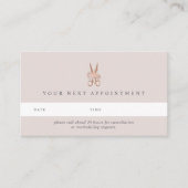 バラ金ゴールドフローラ鋏 |ヘアサロン 予約カード (正面)