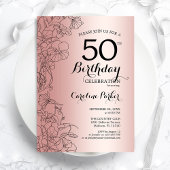 バラ金ゴールドフローラ50th誕生日パーティー 招待状