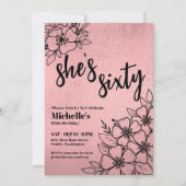 バラ金ゴールドフローラ60th誕生日パーティー 招待状 (正面)