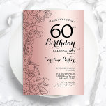 バラ金ゴールドフローラ60th誕生日パーティー 招待状<br><div class="desc">バラ金ゴールドフローラ60th Birthday Party Invitation。ボタニカルモダンアウトラインスケッチのアクセントとタイポグラフィスクリプトフォントを特徴とするミニマルデザイン。トレンディーシンプル招待状カードは女性の日スタイリッシュお祝いに最適。任意のカスタマイズ年齢にすることができる。印刷されたZazzle招待状または即時ダウンロードのデジタル印刷可能なテンプレート。</div>