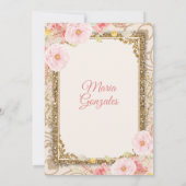 バラ金ゴールドフローラ70th,80th誕生日招待状 招待状 (裏面)