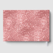 バラ金ゴールドフローラ&フォトキンセアニラパーソナライズされた ゲストブック (裏面)