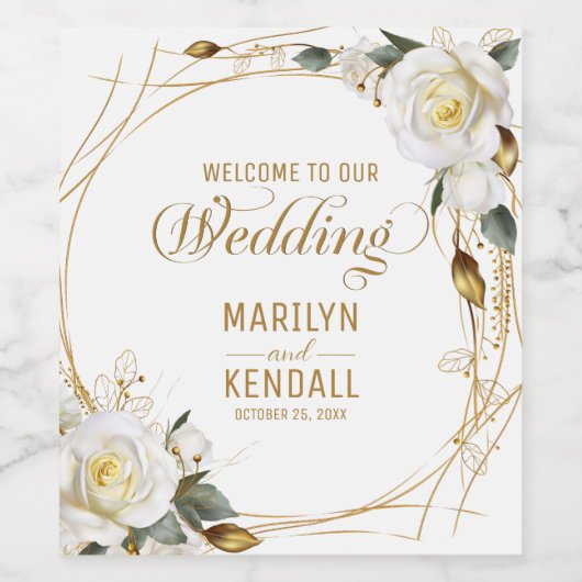 バラ金ゴールドフローラ ワインラベル (シングルラベル)