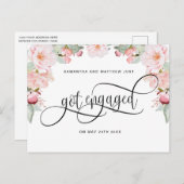 バラ金ゴールドフローラ,得婚約した婚約 案内ポストカード (正面/裏面)