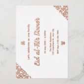 バラ金ゴールドフローラEid al-Fitrフォイル招待状 箔招待状 (正面)