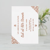 バラ金ゴールドフローラEid al-Fitrフォイル招待状 箔招待状 (立ち正面)