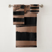 バラ金ゴールドブストライプラシ バスタオルセット (インサイチュ)