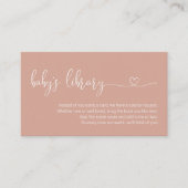 バラ金ゴールドブックリクエスト – ベビーシャワー招待状 エンクロージャーカード (正面)