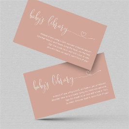 バラ金ゴールドブックリクエスト – ベビーシャワー招待状 エンクロージャーカード