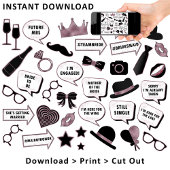 バラ金ゴールドブライダルシャワーおもしろいパーティー印刷可能なプロパティ ポスター