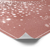 バラ金ゴールドブライダルシャワーウェルカム結婚サインズガウン ポスター (角)