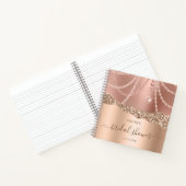 バラ金ゴールドブライダルシャワーエレガントモダン結婚- ノートブック (内部)