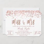 バラ金ゴールドブライダルシャワー恋しく思招待(Mrs. 招待状 (正面)