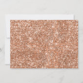 バラ金ゴールドブライダルシャワー招待グリッター 招待状 (裏面)
