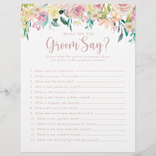 バラ金ゴールドブライダルシャワー新郎は何と言った (正面)