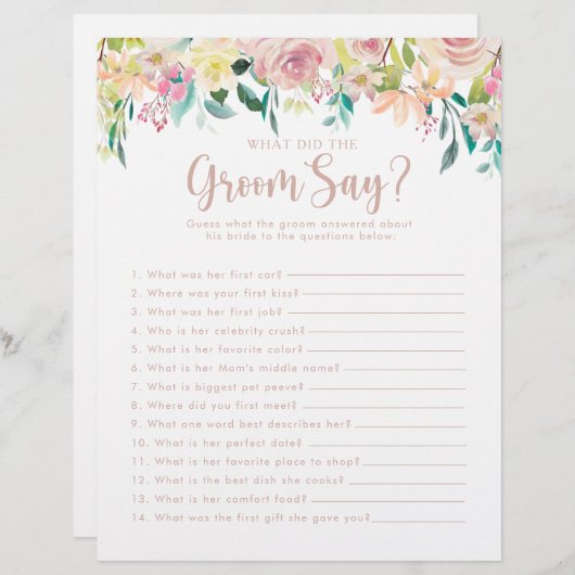 バラ金ゴールドブライダルシャワー新郎は何と言った (正面/裏面)