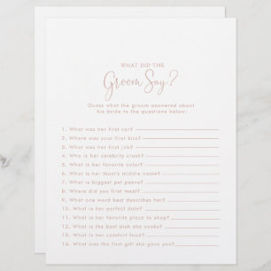 バラ金ゴールドブライダルシャワー新郎は何と言った