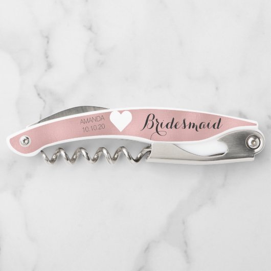 バラ金ゴールドブライダルパーティガーリーブリデスメイドハート日 ソムリエナイフ (裏面)