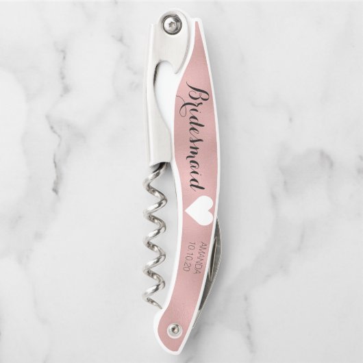 バラ金ゴールドブライダルパーティガーリーブリデスメイドハート日 ソムリエナイフ (正面)