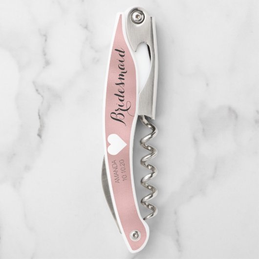 バラ金ゴールドブライダルパーティガーリーブリデスメイドハート日 ソムリエナイフ (裏面)